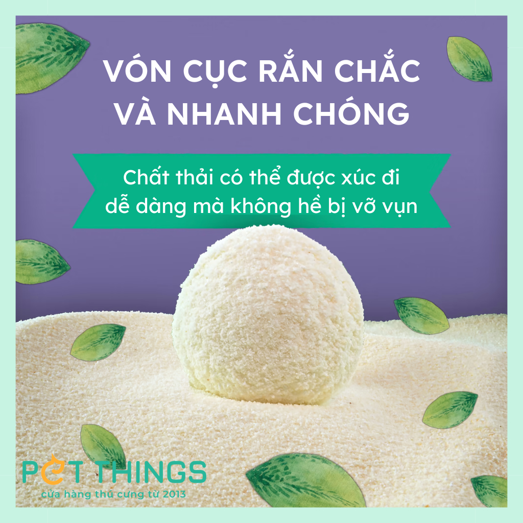 Cát Vệ Sinh Hữu Cơ Vón Cục Petfive Sustainably Yours Multi-Cat nhập Mỹ từ ngô bắp &amp; sắn