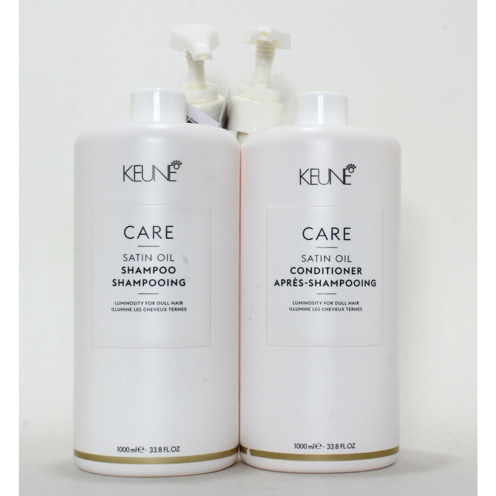 Dầu gội xả dành cho tóc bị xơ rối, hư, khô rụng Keune Care Satin Oil 1000mlx2