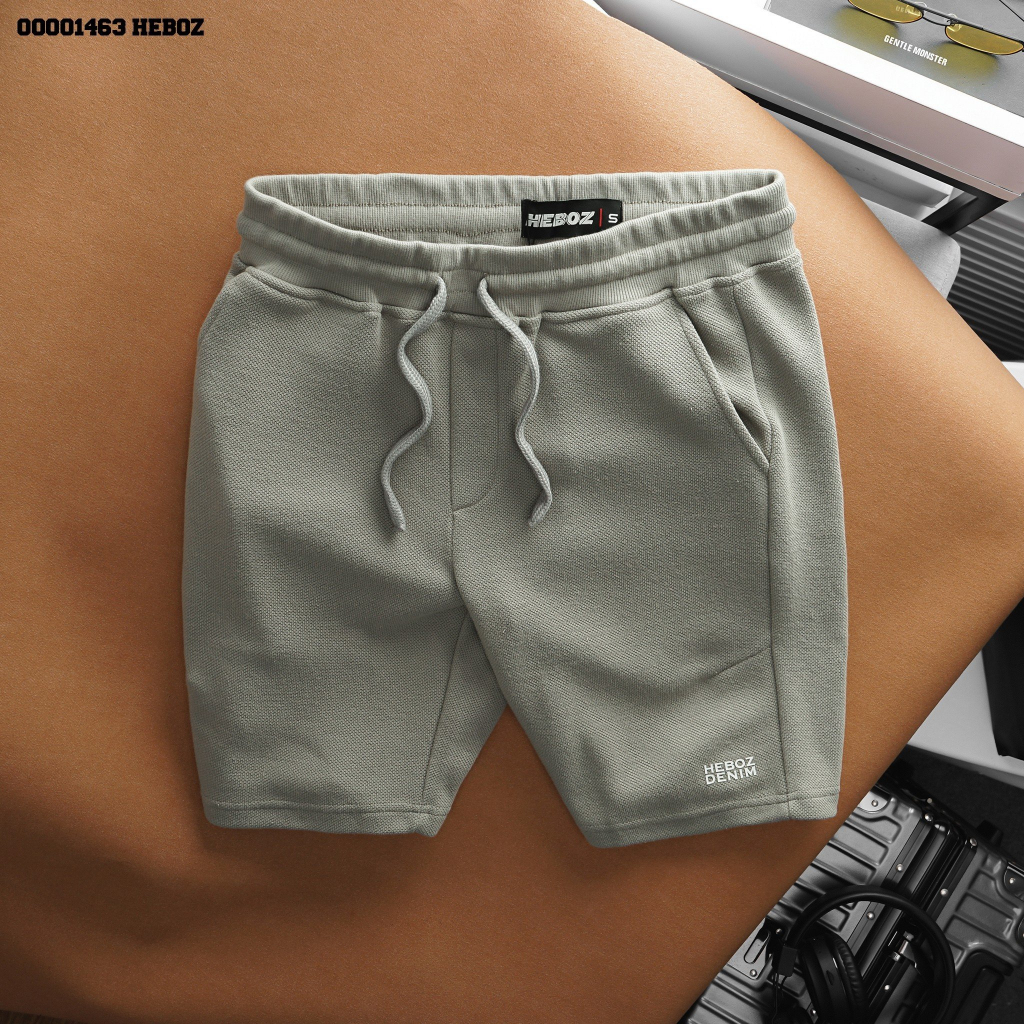 Quần short Pique Heboz 3M form slim fit chất pique dày dặn, thoáng mát co giãn 4 chiều- 00001463