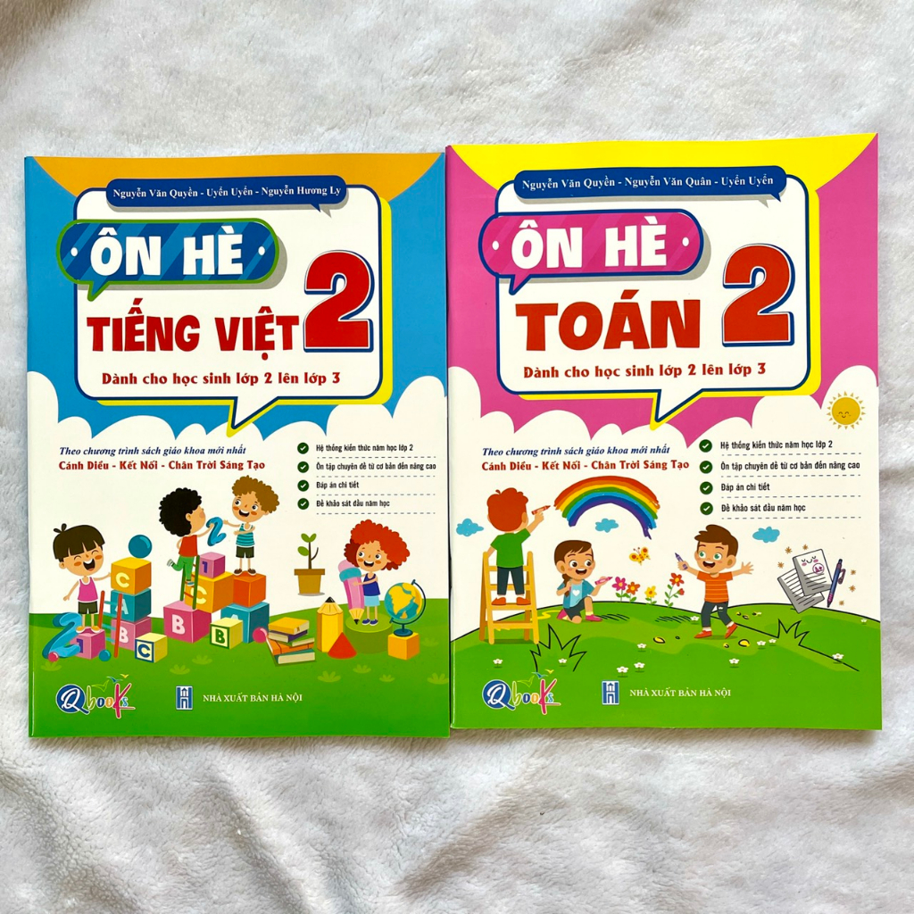 Combo Ôn Hè Toán và Tiếng Việt 2 - Chương Trình Mới - Dành cho học sinh lớp 2 lên 3 (2 cuốn)