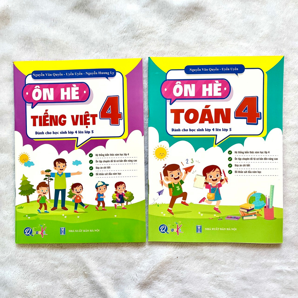 Combo Ôn Hè Toán và Tiếng Việt 4 - Chương Trình Mới - Dành cho học sinh lớp 4 lên 5 (2 cuốn)