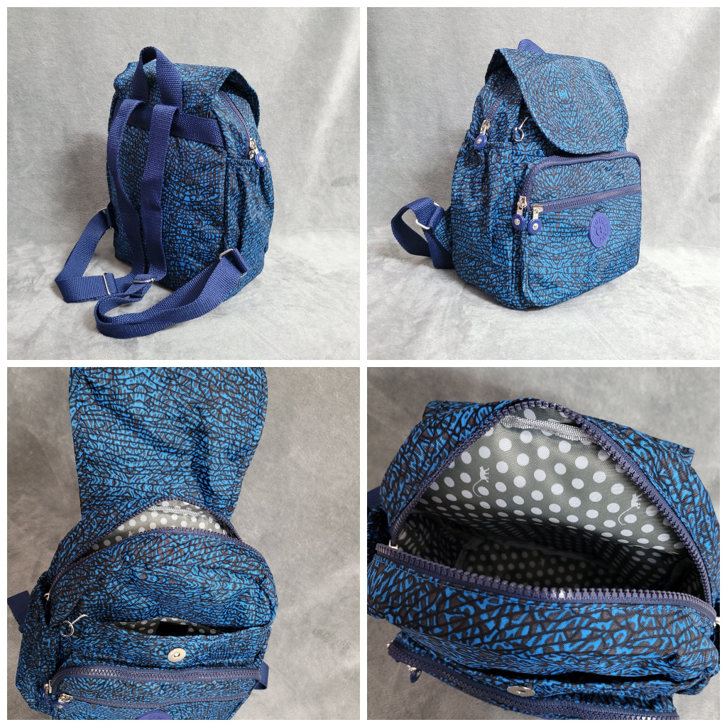 Balo Vải Họa Tiết Mã KL2004 Chất Liệu Vải Dù, Có Ngăn Đựng Bình Nước, Balo Cho Bé Đi Học Kích Thước 25X31X10cm