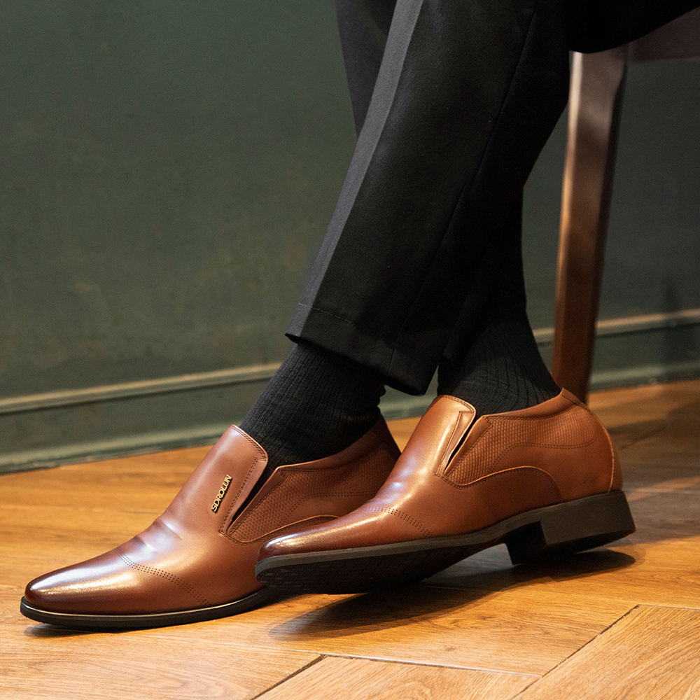 Giày cao nam MULGATI Leather da bò cao cấp dập lỗ - NG230-72