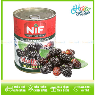 Dâu tằm ngâm nước đường đóng lon nif 560gr – mulberry in light syrup