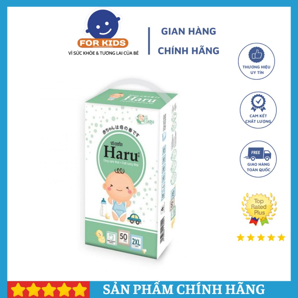 Bỉm Quần Haru Form Bao Mông Chống Chảy Xệ, Mềm Mịn Êm Ái