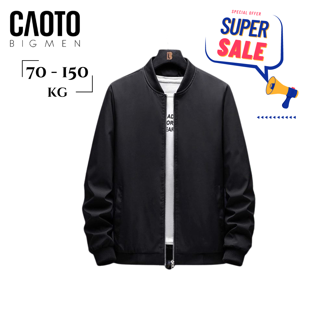 Áo Khoác Bomber Big Size Diecast Black Jacket Vải Xịn- Áo Khoác Big Size Nam 5XL 6XL 7XL 8XL 9XL 10XL