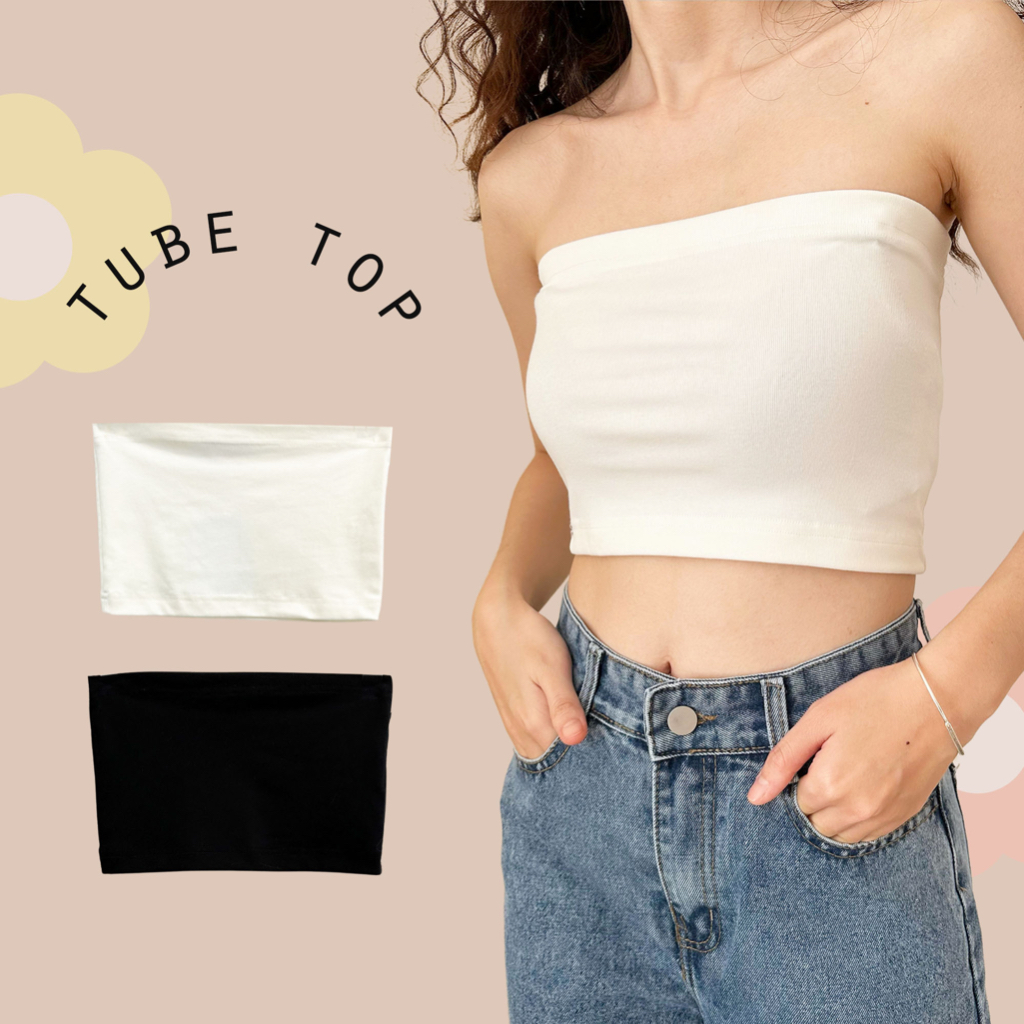 BLEUBIRD Áo quây cotton mặc kèm tube Top