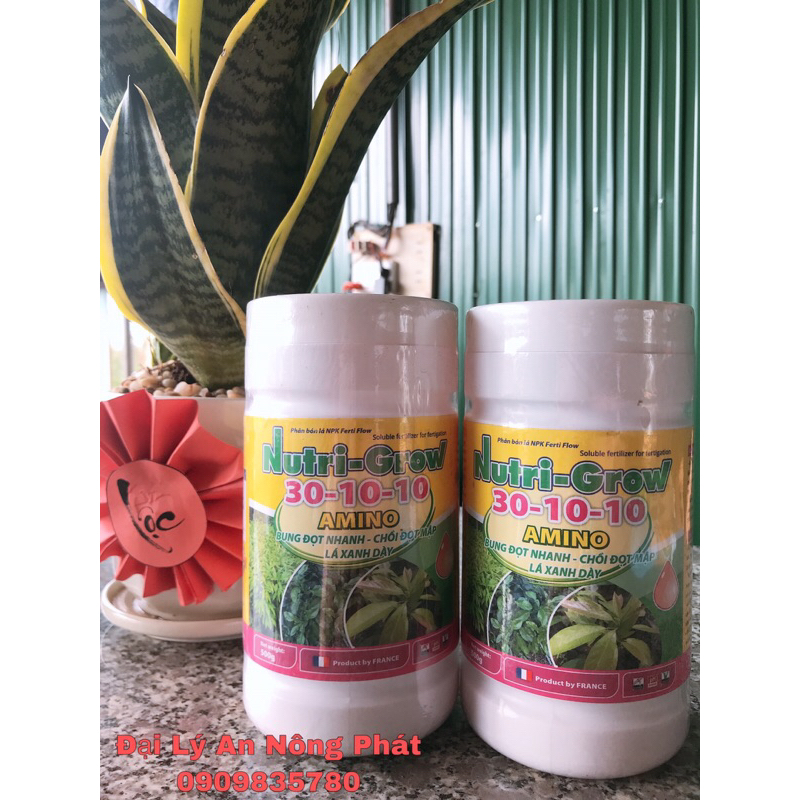 Phân Bón Lá Nutri-Grow 30-10-10 Amino giúp Bung Đọt nhanh- Mập Đọt- Lá xanh dày hủ 500gr