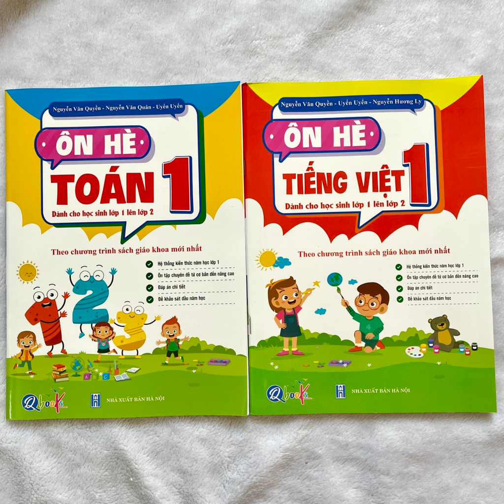 Sách - Combo Ôn Hè Toán và Tiếng Việt 1 - Chương Trình Mới - Dành cho học sinh lớp 1 lên 2 (2 cuốn)