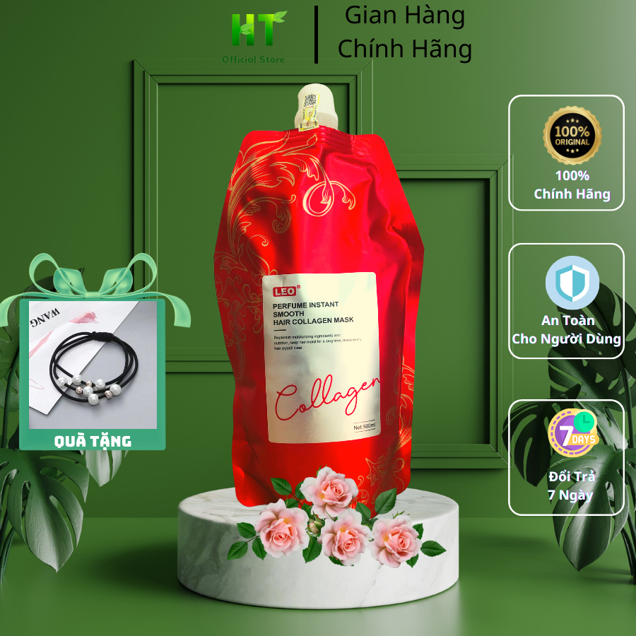Hấp dầu phục hồi tóc hư tổn bổ sung Collagen Prosee LEO Perfume Instant Smooth Hair Collagen Mask 500ml