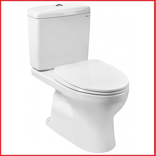 Bồn cầu toto cs320d kết hợp nắp đóng êm, bệt toto 2 khối, két dời nắp rơi êm.