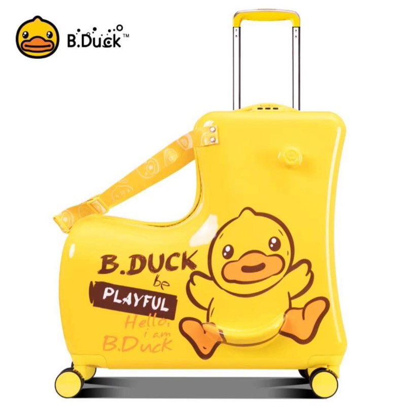 Vali bduck phiên bản vịt vàng cao cấp cho bé ngồi -hàng chính hãng