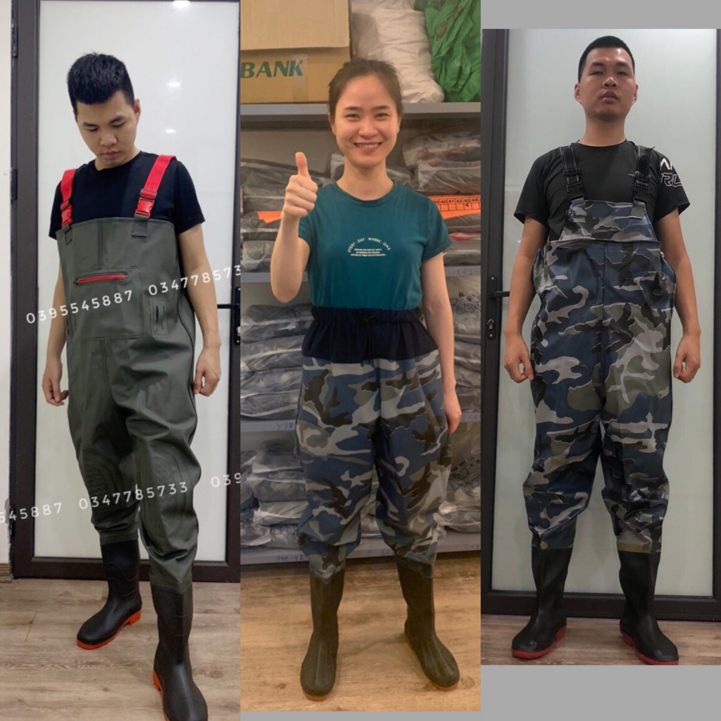 Bộ yếm lội nước - Quần liền ủng chống thấm nước cực chất, hàng dày loại 1