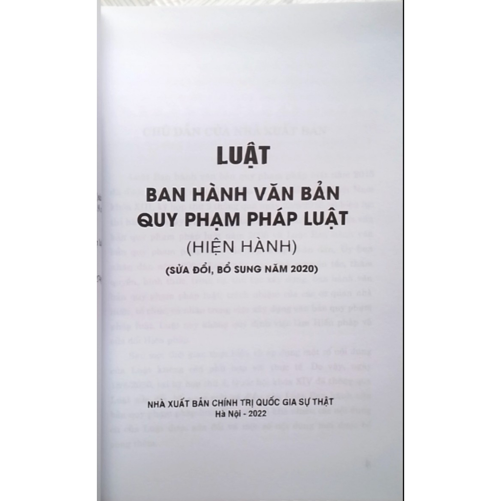 Sách - Luật Ban Hành Văn Bản Quy Phạm Pháp Luật (Hiện Hành) (Sửa Đổi, Bổ Sung Năm 2020) | BigBuy360 - bigbuy360.vn