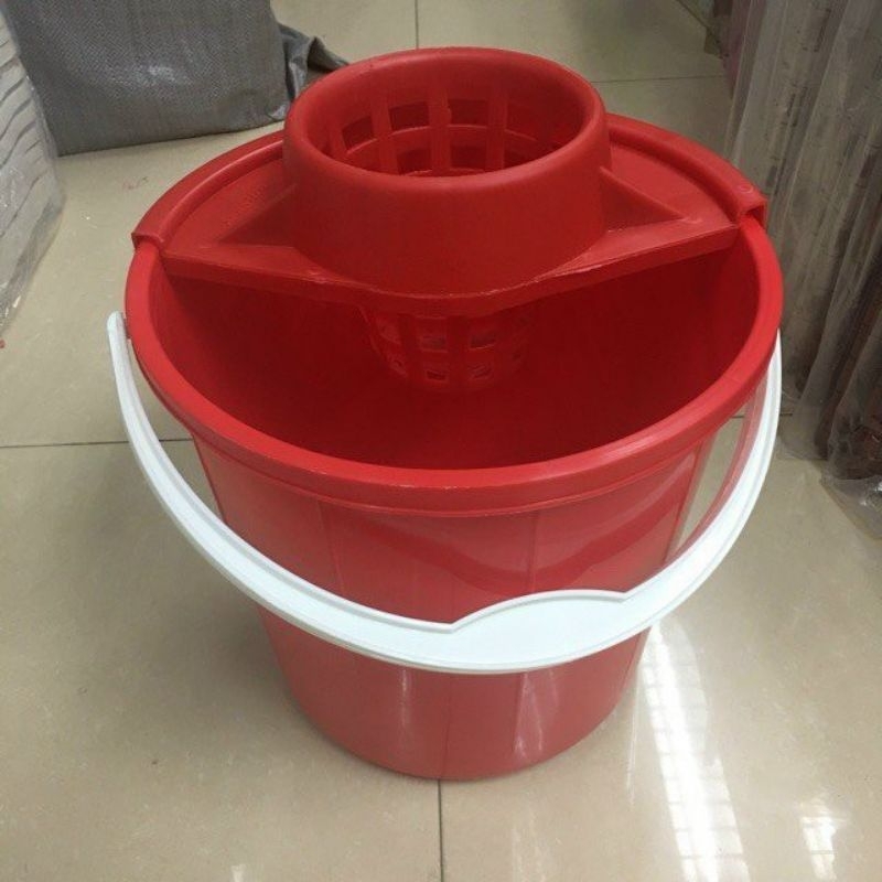 #Lau nhà thông minh# Giỏ vắt - Xô - Bộ xô kèm giỏ vắt dùng vắt nước cho chổi lau củ sợi, tiện dụng tháo lắp dễ dàng