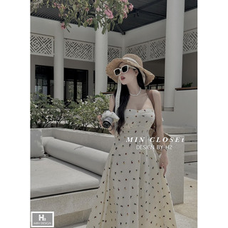 VÁY MAXI HAI DÂY DÁNG DÀI HOA NHÍ MAI PHƯƠNG BÙI SANG CHẢNH