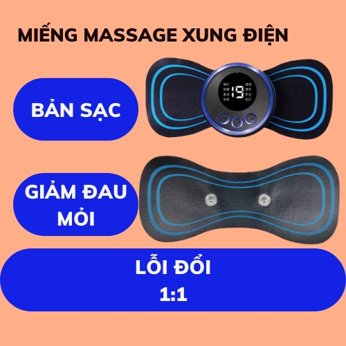 Máy Massage Xung Điện Cổ Vai Gáy, Bắp Tay, Lưng Bằng Sung Điện đỡ đau Nhức Hiệu Qủa - Máy mat sa thân hình 10 Chế Độ