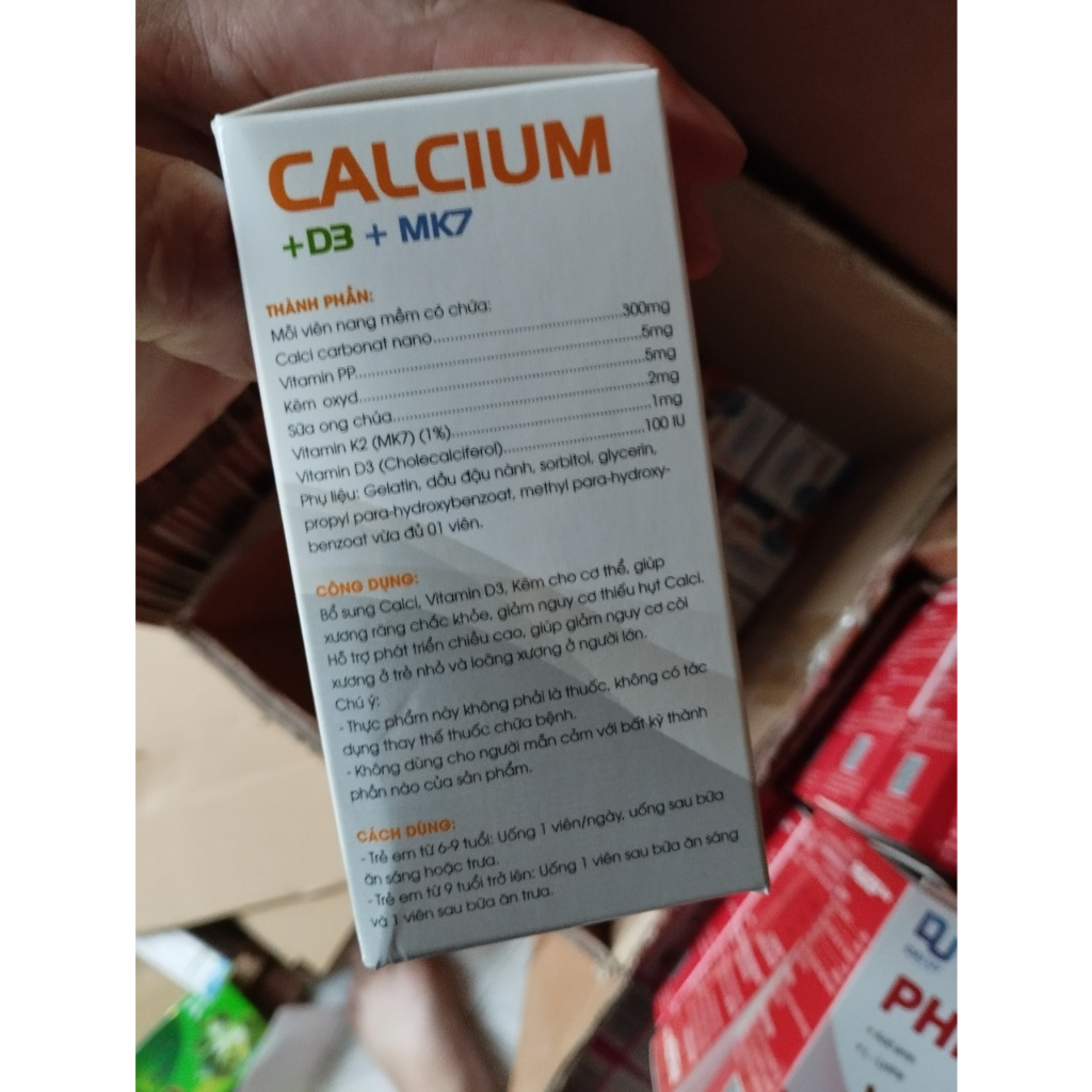 Calcium D3 Mk7 phát triển chiều cao, kích thích ăn ngon, xương chắc khoẻ chống còi xương, loãng xương