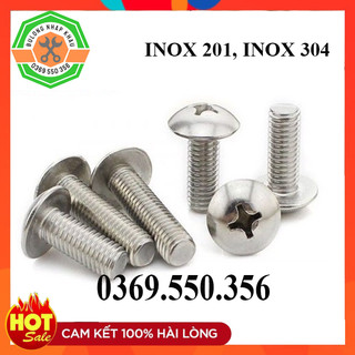 Vít pake,bulong pake inox đầu dù M5 combo 100c