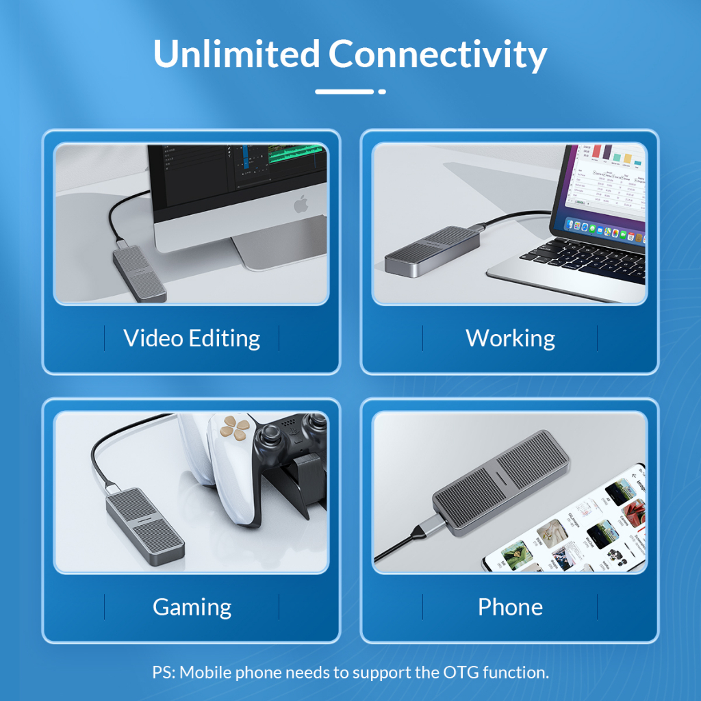 Hộp đựng ổ cứng chuẩn M2 NVME ORICO tốc độ 10Gbps M222C3– Hàng Chính Hãng