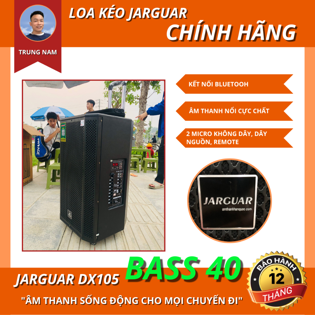 Loa Kéo JarGuar DX105, bass 40, chính hãng