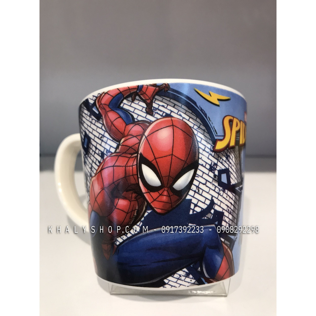 Ly cốc uống nước có quai cầm nhựa Melamine hoạt tiết 3D các nhân vật Siêu Anh Hùng Disney cho bé trai