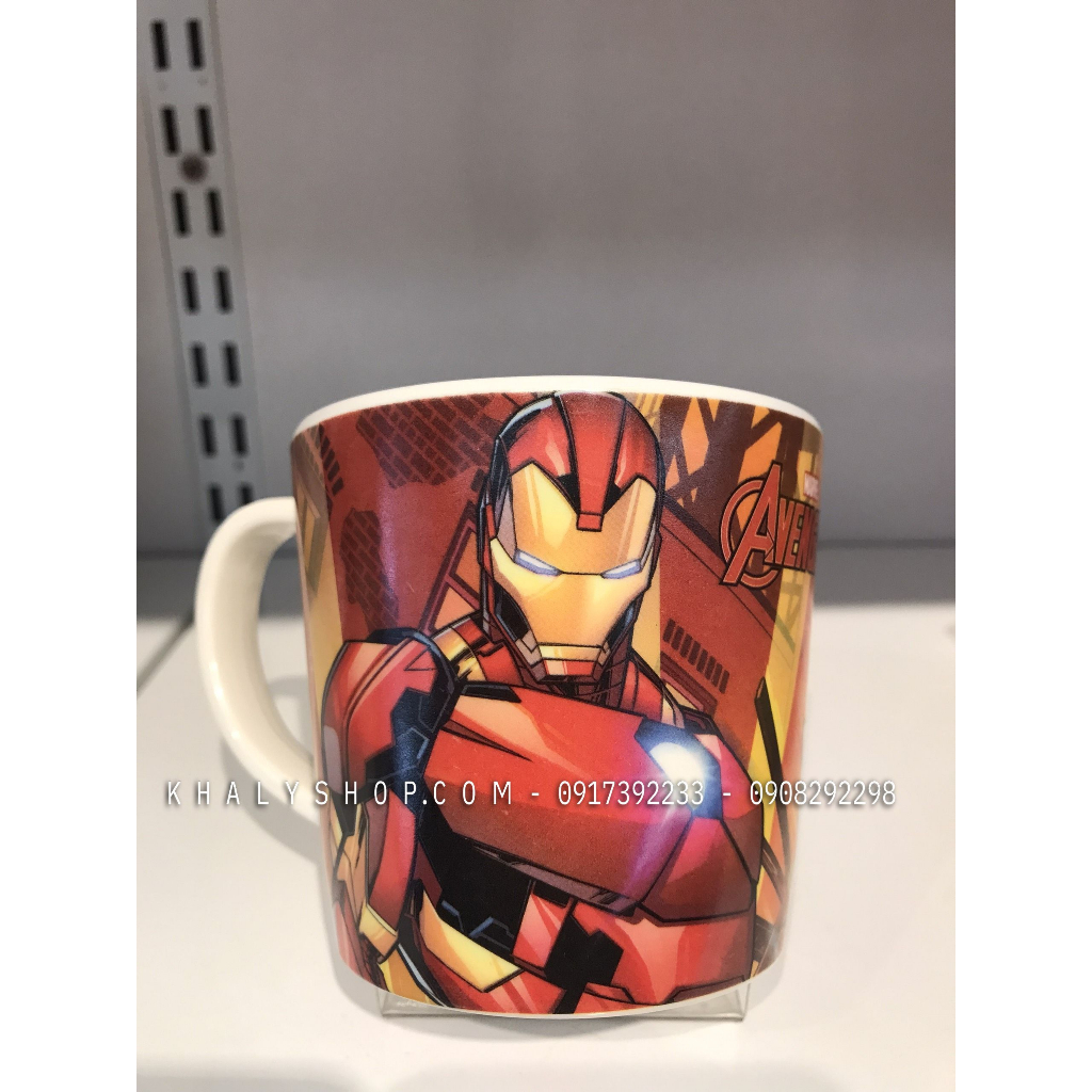 Ly cốc uống nước có quai cầm nhựa Melamine hoạt tiết 3D các nhân vật Siêu Anh Hùng Disney cho bé trai