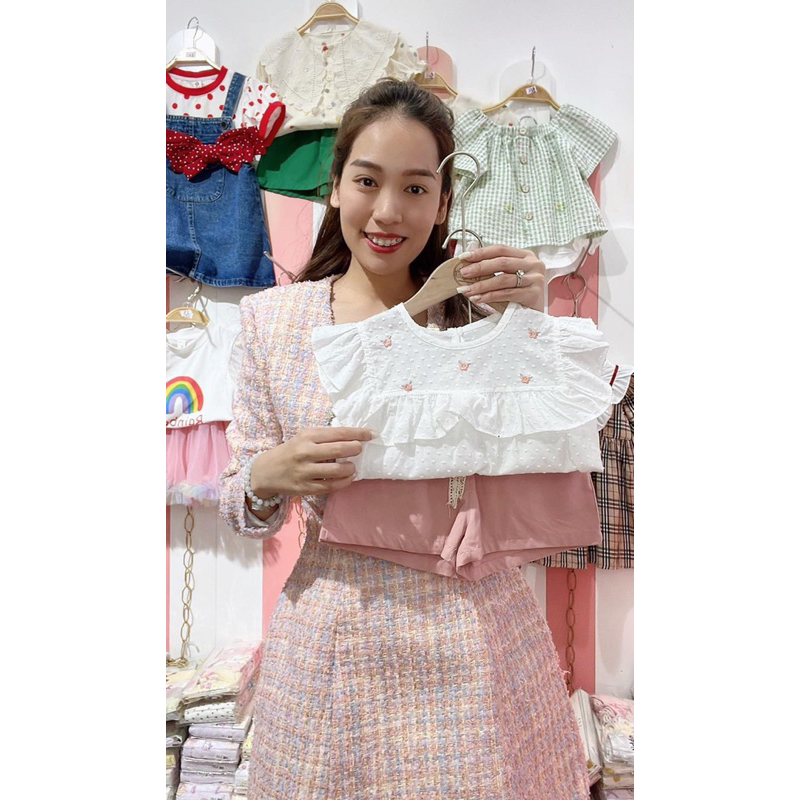 🧚‍♀️🧚‍♀️🧚‍♀️ Set bé gái hoa nhí thêu thô boil hạt cao cấp