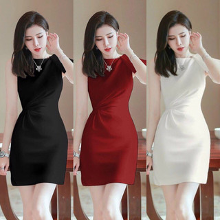 Đầm ôm body cổ thuyền phối nơ sang trọng tặng kèm hoa tai thời trang