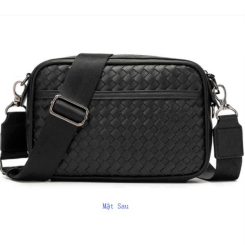 Túi hộp đeo chéo Nam Nữ, da PU cao cấp, họa tiết dây đan chéo TN01