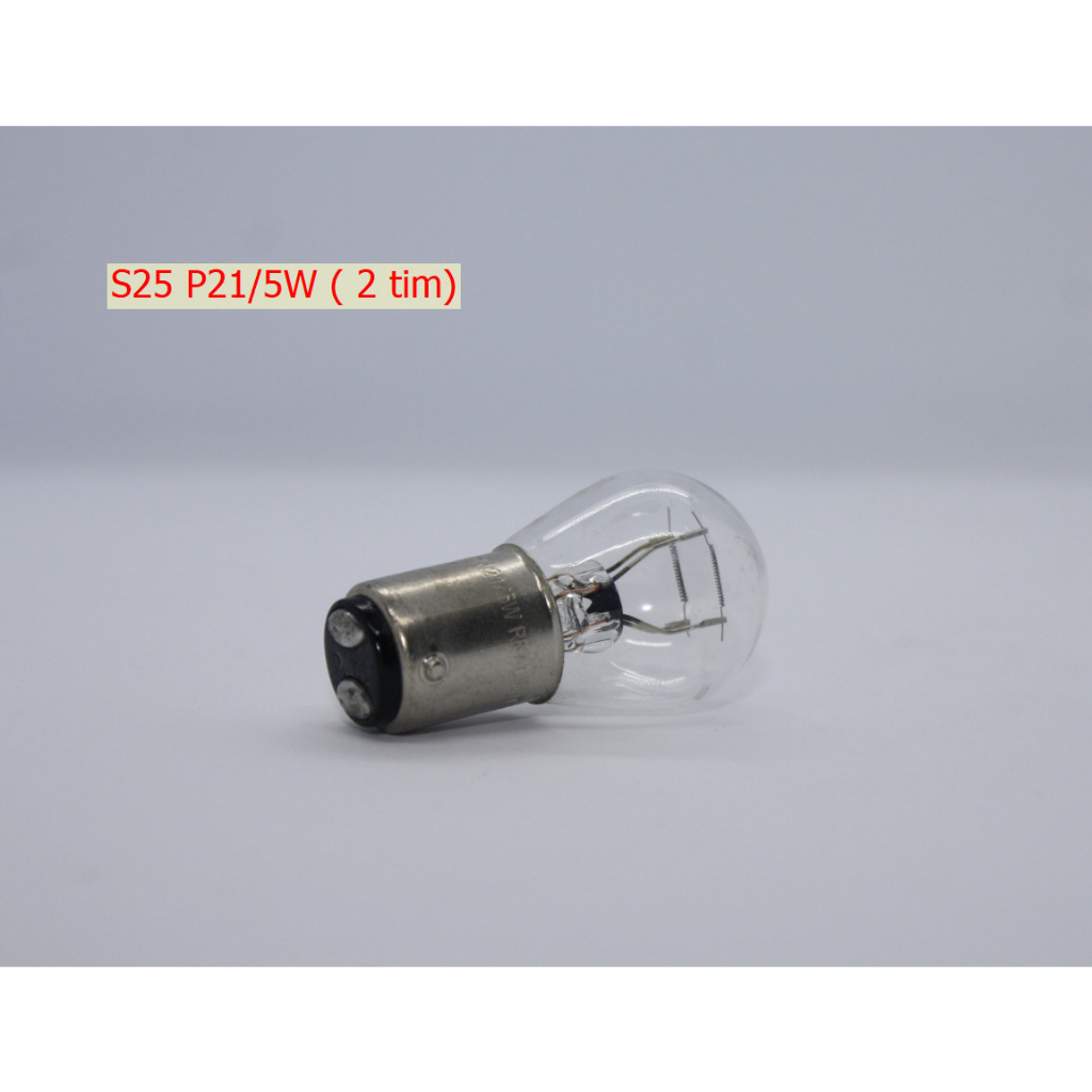Bóng đèn halogen s25 tiêu chuẩn p21/5w , bóng đèn hậu BAY15d 2 tim