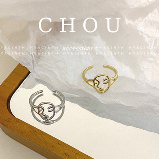 Nhẫn Titan Mặt The Face | CHOU ACCESSORIES |
