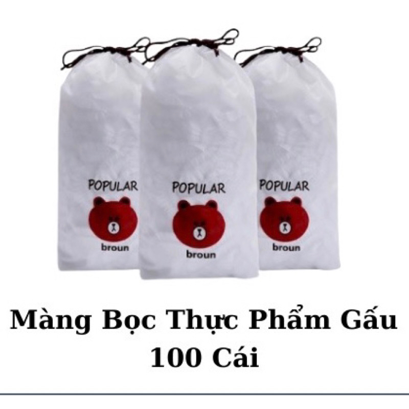 Màng bọc thực phẩm co dãn siêu dai có chun set 100 túi