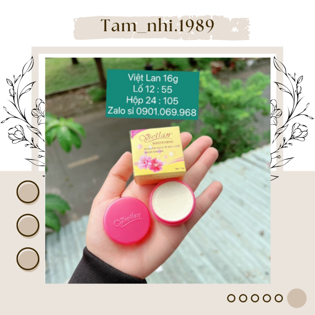 Kem Việt Lan 16g ⚡ CHUẨN CHÍNH HÃNG ⚡ Kem làm sạch tế bào chết, loại bỏ các vết nám, tàn nhang