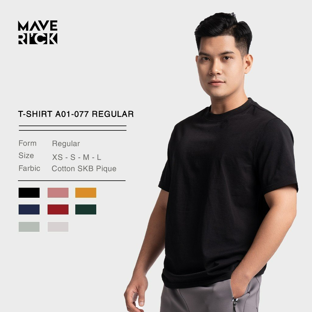 Áo Thun Nam T-Shirt Màu Black Vải Cotton 100% Cao Cấp - Maverick Style