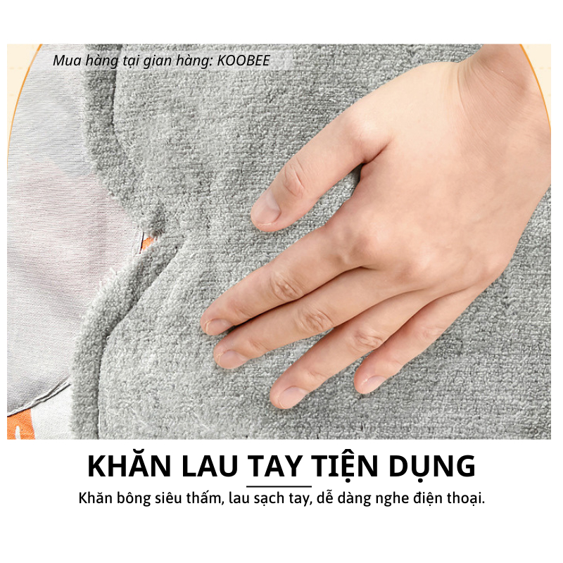 Tạp dề chống nước chống thấm PVC cổ yếm có túi đựng và khăn lau tay họa tiết quả cam quả hồng cực hot (CSNC35)