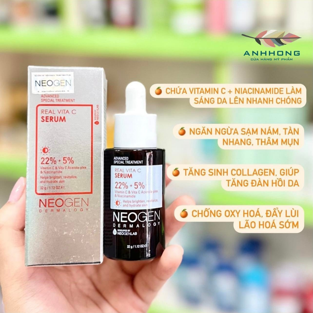 Siêu Tinh Chất Xoá Thâm Dưỡng Trắng Vitamin C SAP Neogen Dermalogy Real Vita C Serum 32g