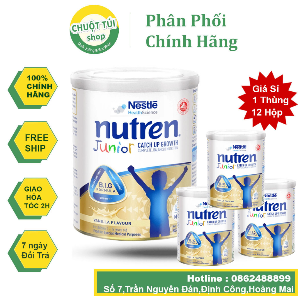 Sữa Nutren Junior 850gr_ Date mới nhất (1 Thùng giá sỉ)