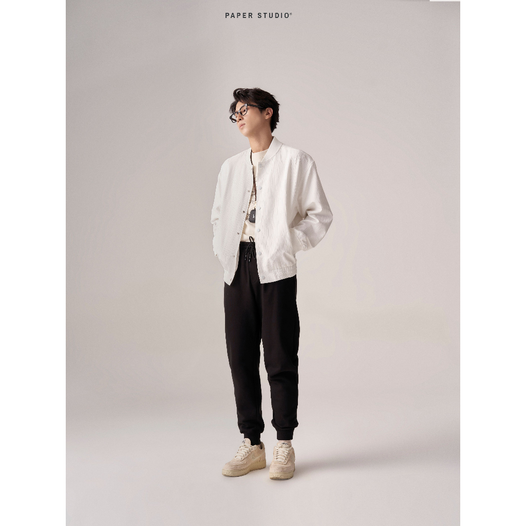 Áo khoác Jaket nam kaki gân trơn cổ trụ form bomber thể thao