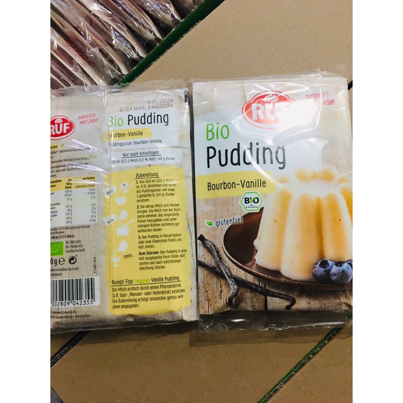 Bột Pudding hữu cơ Ruf vị Vani [Mẫu mới]