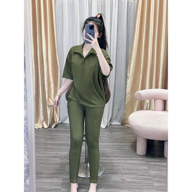Set thun xốp cổ bẻ cao cấp
