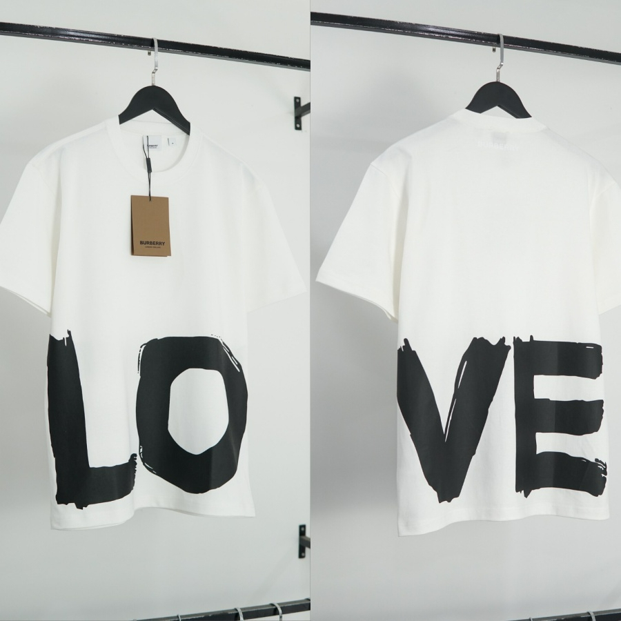 Áo thun cotton 4C BBR LOVE lucxury, Phong cách Casual Bestquality áo đôi nam nữ