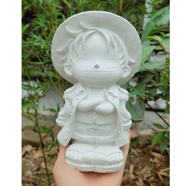 Tượng thạch cao tô màu One Piece- Đồ chơi tô màu cho bé tặng kèm cọ vẽ và màu