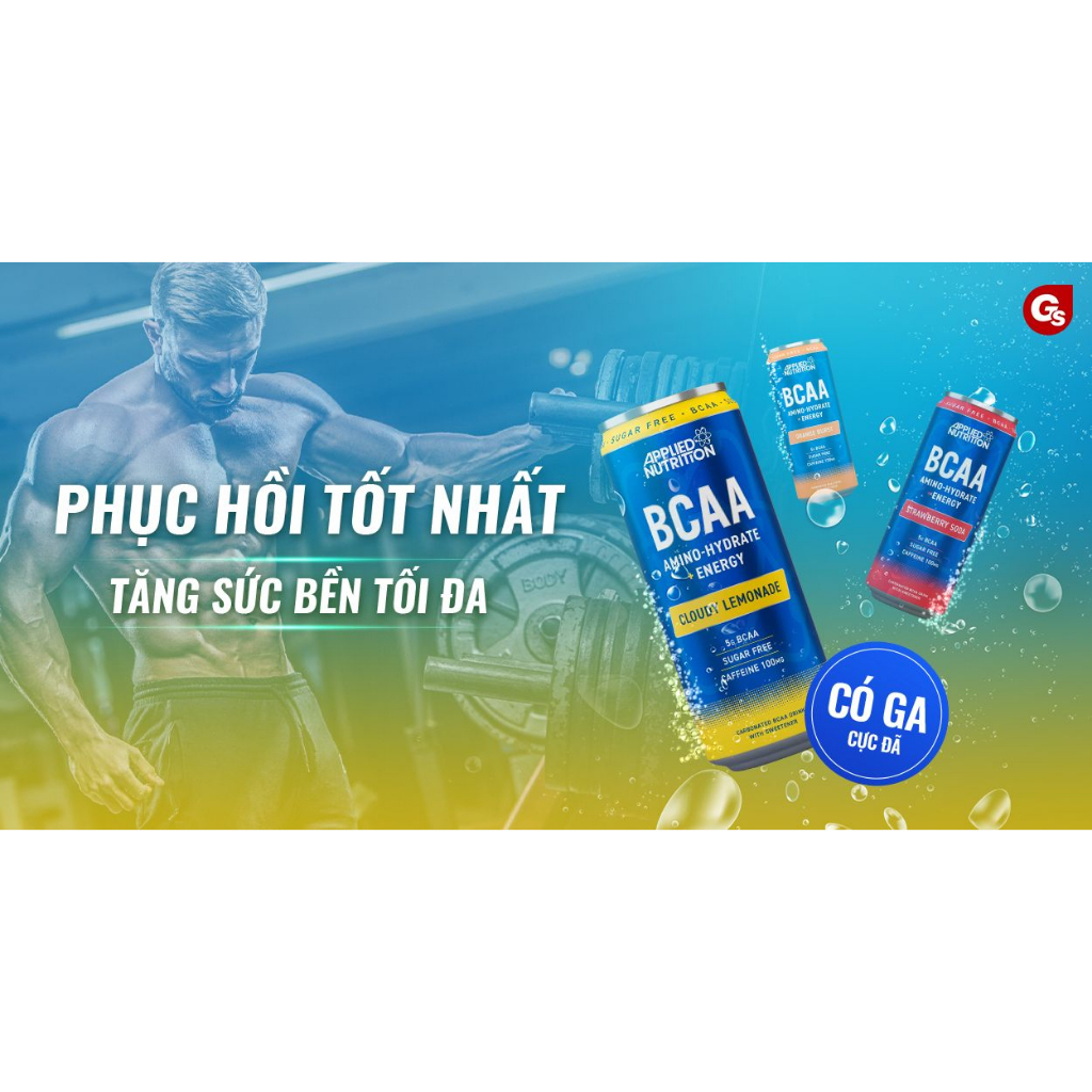 Lon nước Applied Nutrition BCAA Amino Hydrate Energy  nhập khẩu Anh -Gymstore
