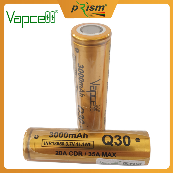 PIN chính hãng Vapcell Q30 INR18650 3000mah 20A/35A dòng xả liên tục 20A - Prism official