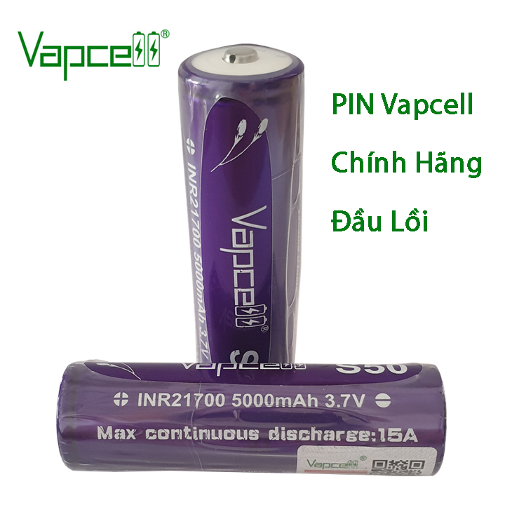 PIN chính hãng Vapcell INR 21700 5000mah dòng xả liên tục 15A - Prism official