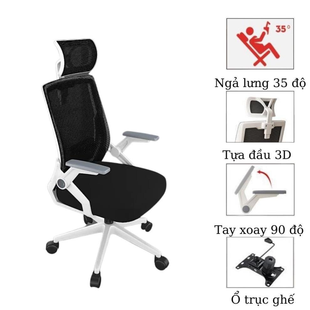 GHẾ XOAY VĂN PHÒNG CÔNG THÁI HỌC GHẾ VĂN PHÒNG HÒA PHÁT HỌC TẬP- MSP : G006