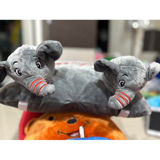 Gối xe máy 2 đầu voi xám