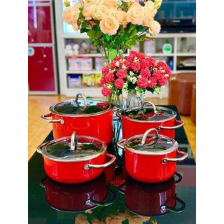 [Hà Hàng Đức] Bộ nồi SILIT Passion Red (4 nồi), nhập Đức