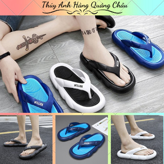 Dép xỏ ngón nam cao su mềm đế cao, dép kẹp nam phong cách hàn quốc